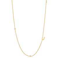 Simple Style Letter Sterling Silver 18k Gold Plated Necklace sku image 21