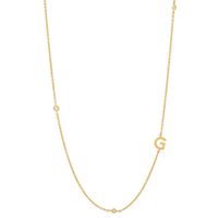 Simple Style Letter Sterling Silver 18k Gold Plated Necklace sku image 7