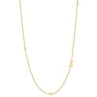 Simple Style Letter Sterling Silver 18k Gold Plated Necklace sku image 19