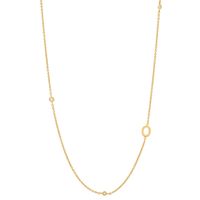 Simple Style Letter Sterling Silver 18k Gold Plated Necklace sku image 15