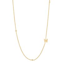 Simple Style Letter Sterling Silver 18k Gold Plated Necklace sku image 23