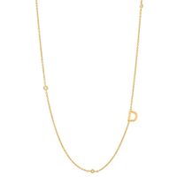 Simple Style Letter Sterling Silver 18k Gold Plated Necklace sku image 4