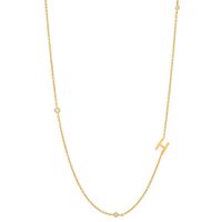 Simple Style Letter Sterling Silver 18k Gold Plated Necklace sku image 8
