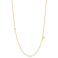 Simple Style Letter Sterling Silver 18k Gold Plated Necklace sku image 16