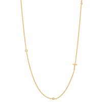Simple Style Letter Sterling Silver 18k Gold Plated Necklace sku image 20