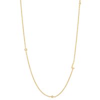 Simple Style Letter Sterling Silver 18k Gold Plated Necklace sku image 12