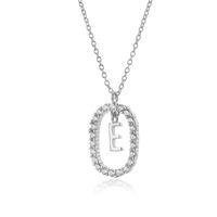 Ig Style Letter Sterling Silver Plating 18k Gold Plated White Gold Plated Pendant Necklace sku image 5
