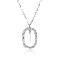Ig Style Letter Sterling Silver Plating 18k Gold Plated White Gold Plated Pendant Necklace sku image 9