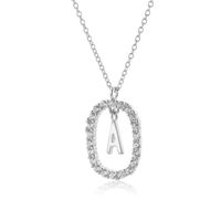 Ig Style Letter Sterling Silver Plating 18k Gold Plated White Gold Plated Pendant Necklace sku image 1
