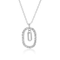 Ig Style Letter Sterling Silver Plating 18k Gold Plated White Gold Plated Pendant Necklace sku image 21