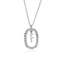 Ig Style Letter Sterling Silver Plating 18k Gold Plated White Gold Plated Pendant Necklace sku image 6