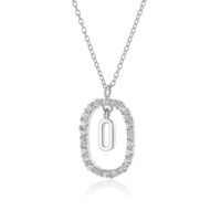 Ig Style Letter Sterling Silver Plating 18k Gold Plated White Gold Plated Pendant Necklace sku image 15
