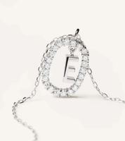 Ig Style Letter Sterling Silver Plating 18k Gold Plated White Gold Plated Pendant Necklace main image 1