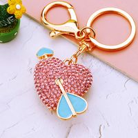 Cute Heart Shape Zinc Alloy Valentine's Day Women's Keychain sku image 3