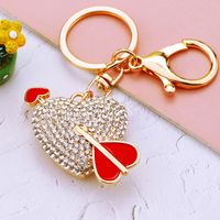 Cute Heart Shape Zinc Alloy Valentine's Day Women's Keychain sku image 4