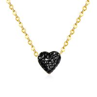 Simple Style Heart Shape Stainless Steel Plating Zircon Pendant Necklace sku image 7