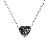 Simple Style Heart Shape Stainless Steel Plating Zircon Pendant Necklace sku image 2
