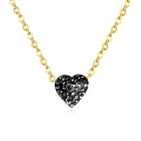 Simple Style Heart Shape Stainless Steel Plating Zircon Pendant Necklace sku image 8