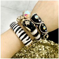 Elegant Streetwear Animal Alloy Enamel Inlay Artificial Diamond Women's Bangle main image 1