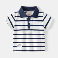 Classic Style Stripe Patchwork Cotton T-shirts & Shirts sku image 8