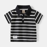 Classic Style Stripe Patchwork Cotton T-shirts & Shirts sku image 3