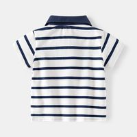 Classic Style Stripe Patchwork Cotton T-shirts & Shirts main image 4