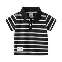 Classic Style Stripe Patchwork Cotton T-shirts & Shirts main image 2