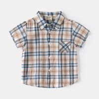 Simple Style Plaid Cotton T-shirts & Shirts main image 6