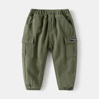 Casual Solid Color Cotton Boys Pants sku image 3