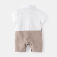 British Style Solid Color Polyester Baby Rompers main image 5