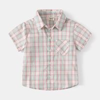 Casual Plaid Cotton T-shirts & Shirts sku image 1