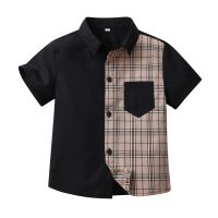 Britischer Stil Plaid Baumwolle T-shirts & Hemden main image 1