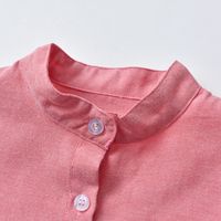 Einfacher Stil Einfarbig Baumwolle T-shirts & Hemden main image 4