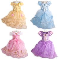 Princess Cartoon Flower Cotton Blend Girls Dresses main image 6