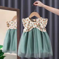 Princesa Color Sólido Algodón Vestidos Para Niñas sku image 21