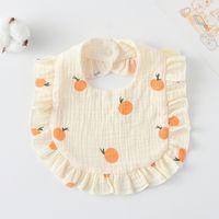 Cute Pastoral Letter Rainbow Fruit Cotton Burp Cloths Baby Accessories sku image 5