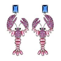 1 Pair Elegant Lobster Plating Inlay Copper Zircon White Gold Plated Drop Earrings main image 5