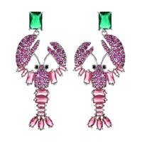 1 Pair Elegant Lobster Plating Inlay Copper Zircon White Gold Plated Drop Earrings main image 4