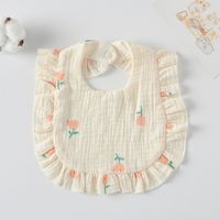 Cute Pastoral Letter Rainbow Fruit Cotton Burp Cloths Baby Accessories sku image 14