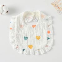 Cute Pastoral Letter Rainbow Fruit Cotton Burp Cloths Baby Accessories sku image 32