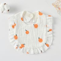 Cute Pastoral Letter Rainbow Fruit Cotton Burp Cloths Baby Accessories sku image 31