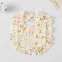 Cute Pastoral Letter Rainbow Fruit Cotton Burp Cloths Baby Accessories sku image 30