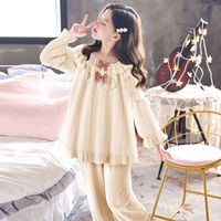 Cute Solid Color Cotton Girls Clothing Sets sku image 19