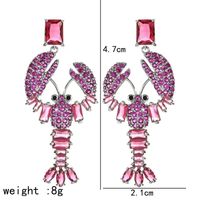 1 Pair Elegant Lobster Plating Inlay Copper Zircon White Gold Plated Drop Earrings sku image 1