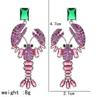 1 Pair Elegant Lobster Plating Inlay Copper Zircon White Gold Plated Drop Earrings sku image 2
