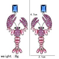 1 Pair Elegant Lobster Plating Inlay Copper Zircon White Gold Plated Drop Earrings sku image 3