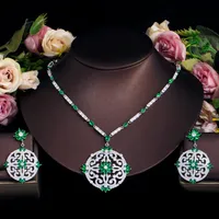 Copper Elegant Exaggerated Bridal Inlay Printing Artificial Gemstones Jewelry Set main image 3