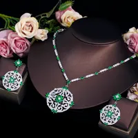Copper Elegant Exaggerated Bridal Inlay Printing Artificial Gemstones Jewelry Set main image 5