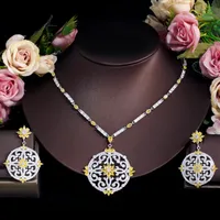 Copper Elegant Exaggerated Bridal Inlay Printing Artificial Gemstones Jewelry Set main image 4