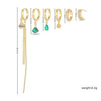 Wholesale Jewelry Cute Sweet Geometric Brass Zircon 18k Gold Plated Silver Plated Plating Inlay Drop Earrings main image 2